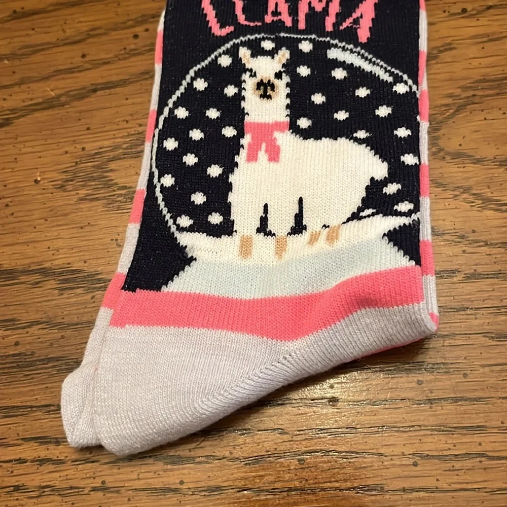 Llama holiday‎ socks, NWOT